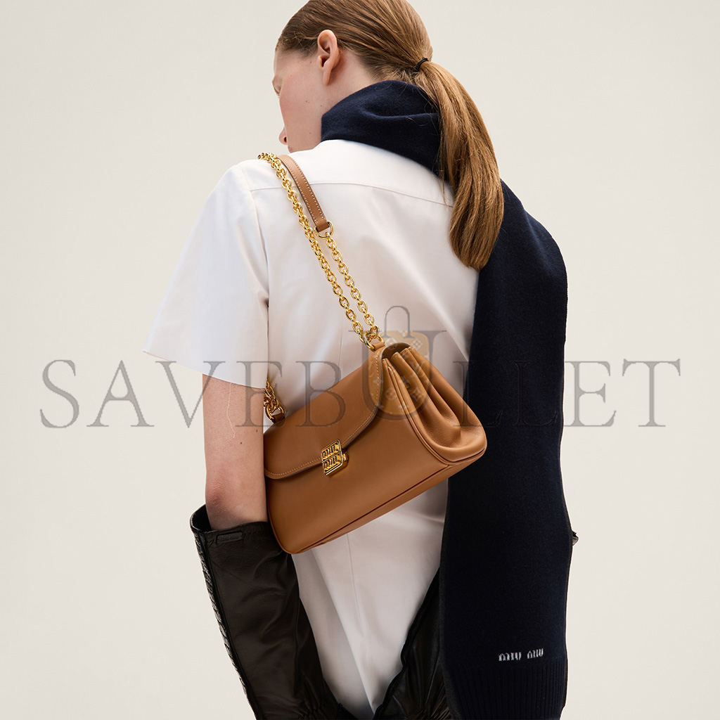 MIU MIU LEATHER SHOULDER BAG 5BD266 (24*14*7.5cm) MIU MIU LEATHER SHOULDER BAG 5BD266 (24*14*7.5cm)